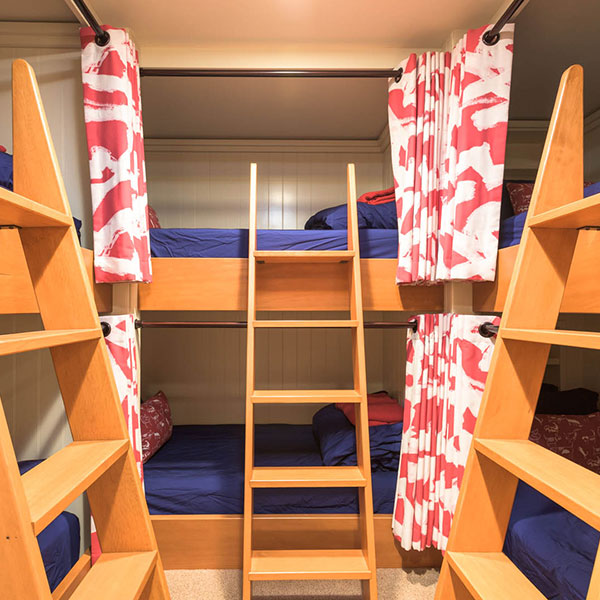 View of custom bunk beds